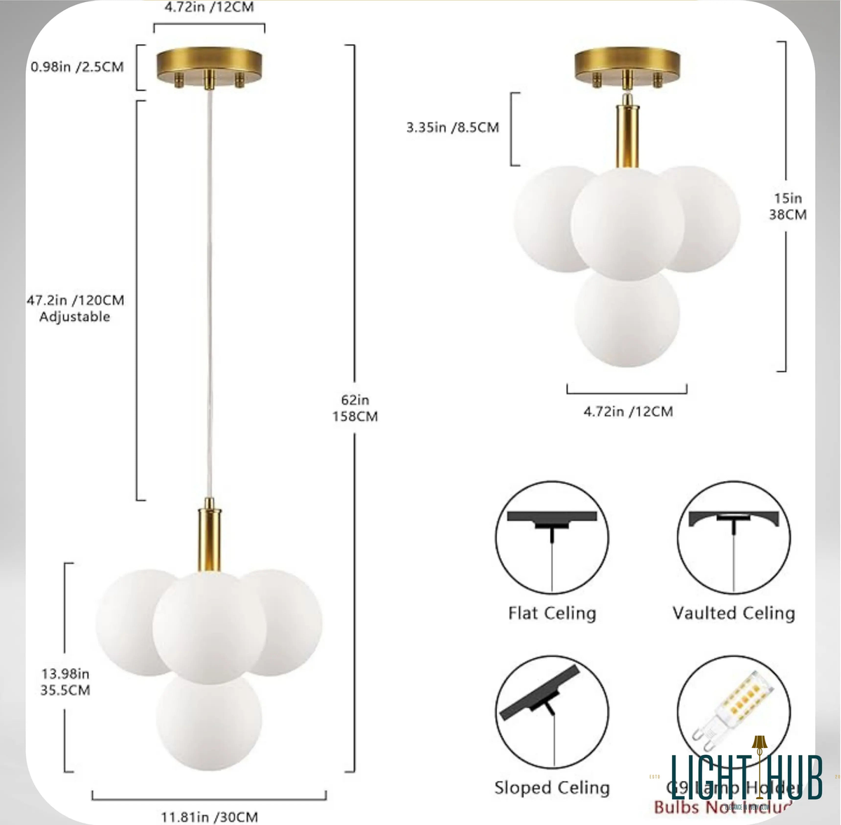 Suspension 4 YARA - "LIGHT HUB"
