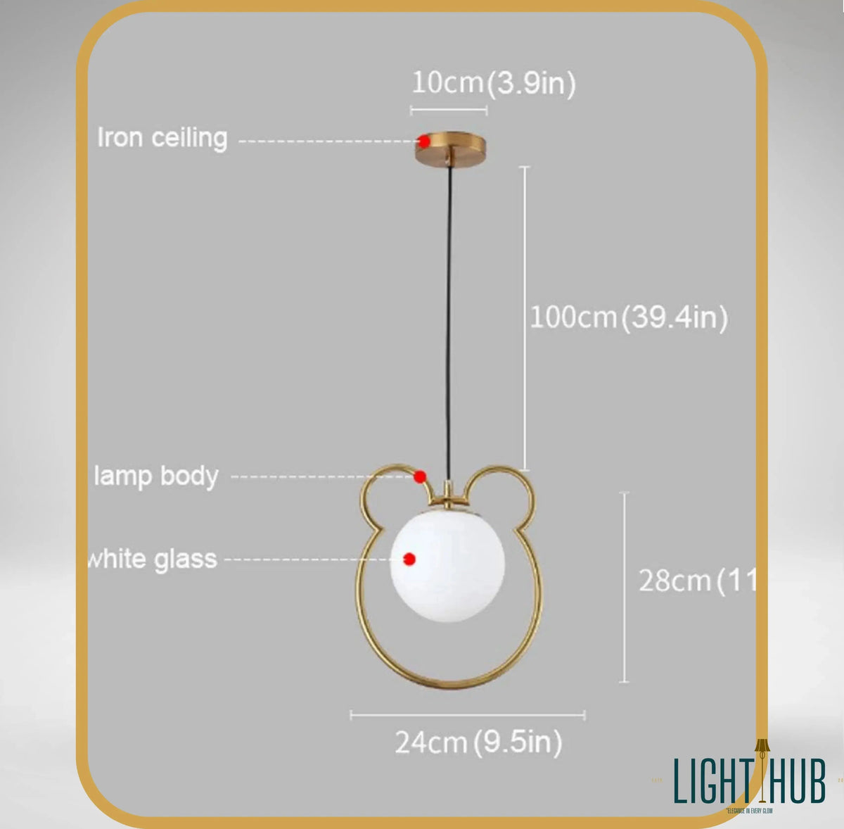 Suspension MICKEY - "LIGHT HUB"