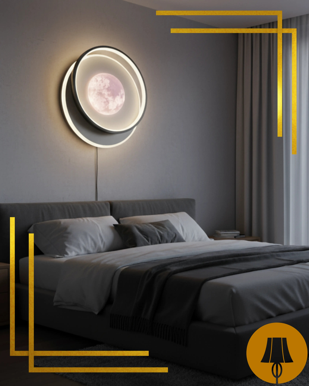 Plafonnier Applique Murale MOON ARC - "LIGHT HUB"
