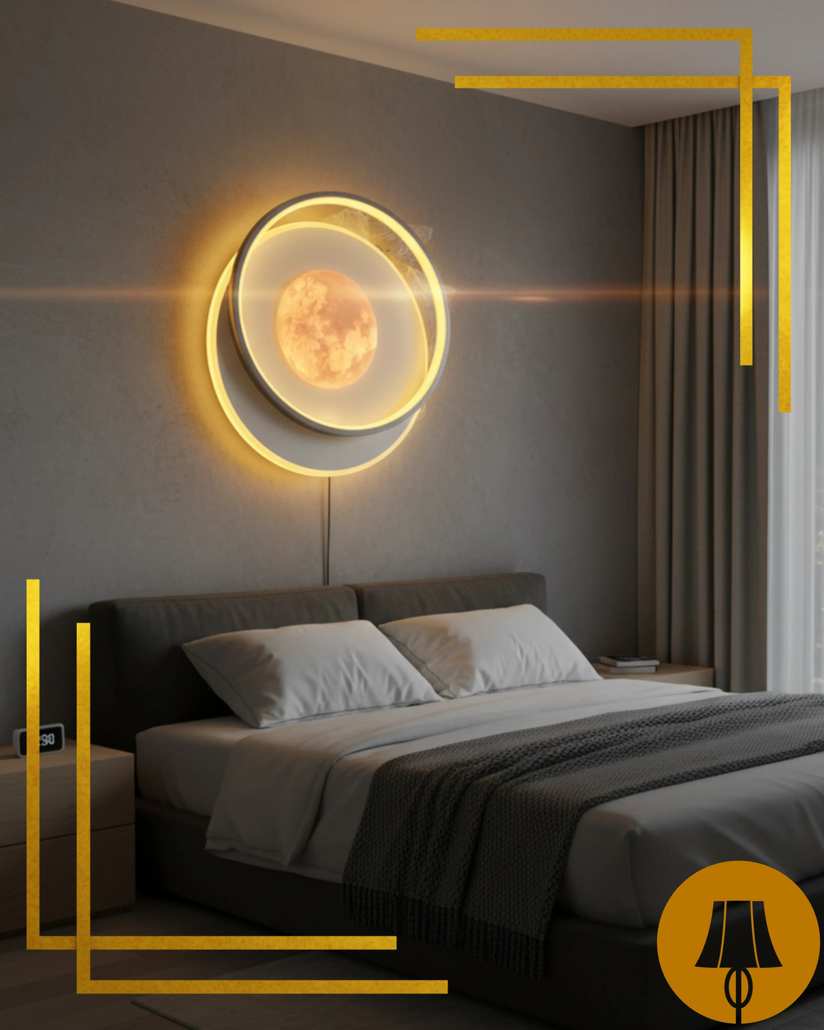 Plafonnier Applique Murale MOON ARC - "LIGHT HUB"